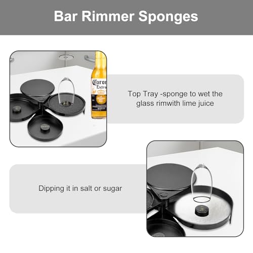 LiStarUs 8 Pcs Bar Rimmer Sponges Replacement for Cocktail Glass Salter, Fits Most Rimmers