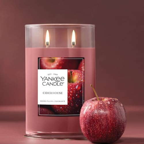 Yankee Candle Large Tumbler Scented Candle with up to 80 Hour Burn Time, Premium Plant Wax Blend for Consistent Burn, 20 oz Tumbler Candle with Room Filling Fragrance, Ciderhouse