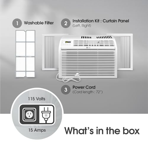 LG 6,000 BTU Window Air Conditioner - Quiet Cooling for Medium Rooms with Remote