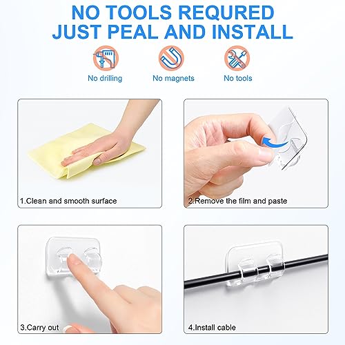 Hetyue Outdoor String Light Clips 26Pcs Heavy Duty Adhesive Cord Holders
