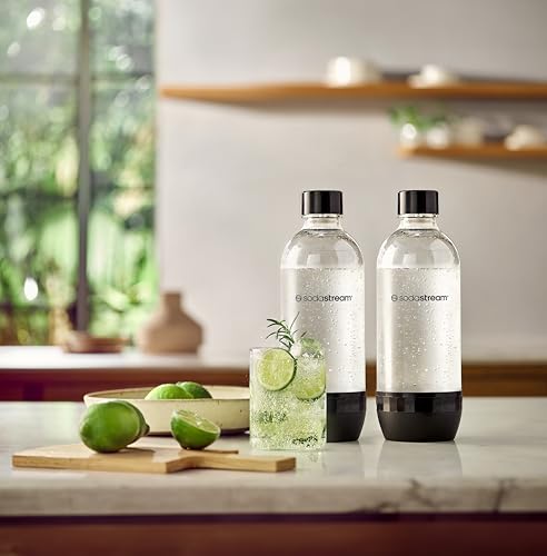 1L Dishwasher Safe Carbonating Bottles for Soda Makers, 2 Pack