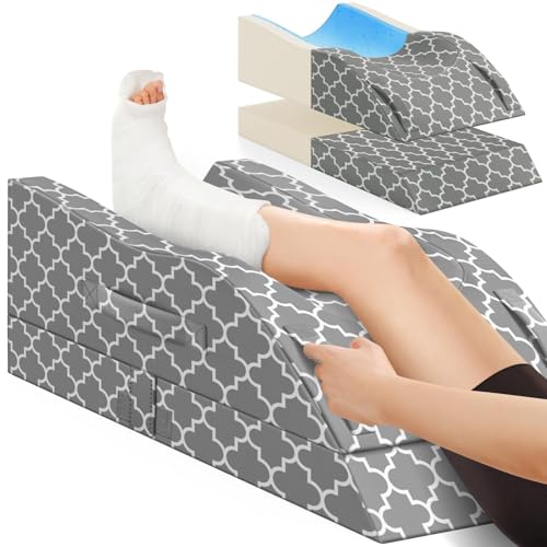 Adjustable Leg Elevation Pillow for Recovery - U-Shaped Wedge