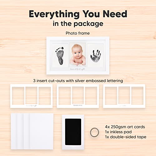 No-Mess Inkless Baby Hand and Footprint Frame Kit - Newborn Keepsake