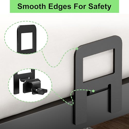 Non-Slip Mattress Stoppers for Bed Frame - Adjustable Retainer Bars (6-Pack)