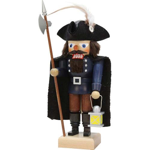 Christian Ulbricht Night Watchman Nutcracker Blue 25cm Handmade Germany