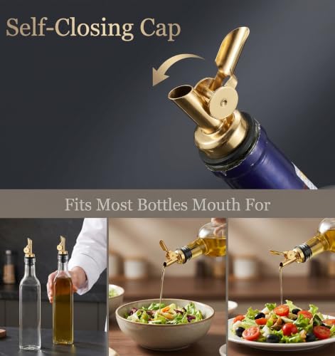 Stainless Steel Olive Oil Spout - Auto-Tilt Pouring Dispenser for Kitchen & Bar