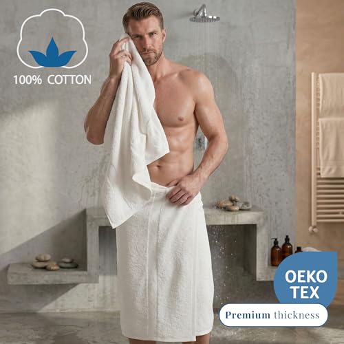 Extra Large Organic Cotton Bath Sheets - 700 GSM Jumbo Towels, 2-Pack