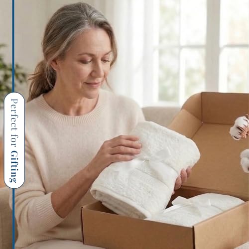 Extra Large Organic Cotton Bath Sheets - 700 GSM Jumbo Towels, 2-Pack