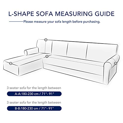 Super Stretch L-Shape Sectional Sofa Slipcover - 2 Piece Non-Slip Couch Cover