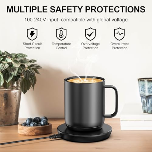 Underhub Black Charging Coaster for Embo Smart Mug 1 & 2 - Wireless Temp Control Dock