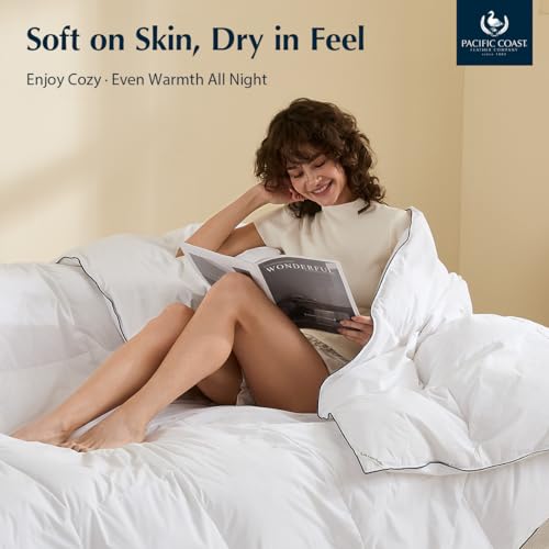 Premium King Size Goose Down Fiber Comforter - 420TC Cotton All-Season Insert