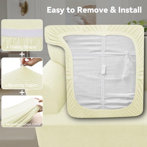 Waterproof Loveseat Cover Set - Stylish Slipcovers for 2-Seater Sofa