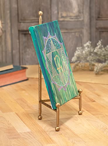 14-Inch Gold Tripod Tabletop Easel for Plates, Art, and Books