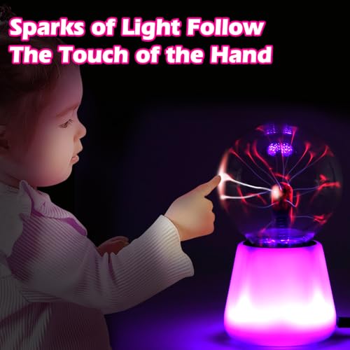 3-Inch Plasma Ball Lamp Interactive Touch Sensitive Lightning Globe