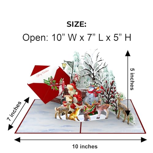 Letter to Santa 3D Pop-Up Card – iGifts And Cards (5x7) includes envelope