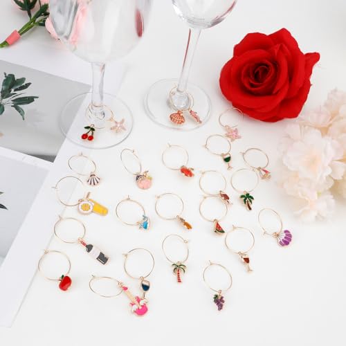 HadrNahkb Beach Wine Glass Charms for Stem Glasses Halloween Party Decor