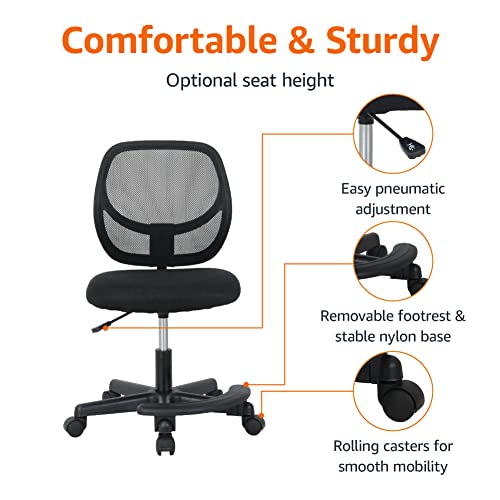 Adjustable Kids Desk Chair with Mesh Back, Swivel Seat and Footrest