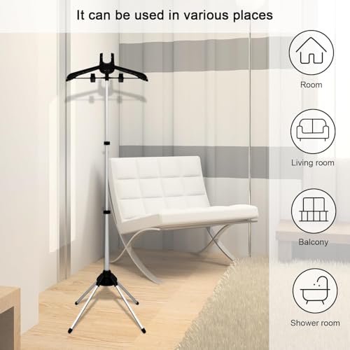 Adjustable Garment Steamer Stand with Ironing Gloves, Foldable Steam Rack