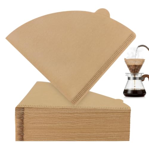 Unbleached Cone Coffee Filters #2 - 200 Pack Natural Paper (2-4 Cup)