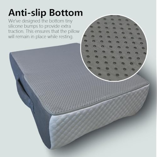 Leg Elevation Pillow - Memory Foam Knee & Ankle Support for Recovery