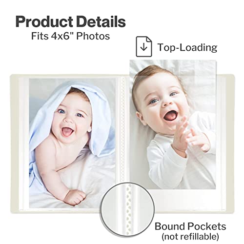 4x6 Mini Photo Album Set, 2-Pack Photo Binders with 48 Clear Pockets