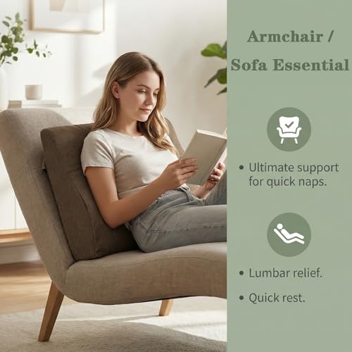 Dual-Layer Memory Foam Lumbar Pillow for Recliners & Sofas