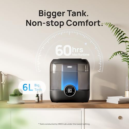 Smart Cool Mist Humidifier 6L for Large Rooms and Bedroom