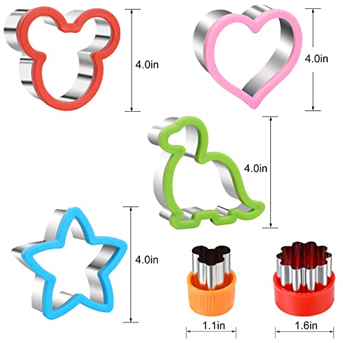 Elfkitwang Sandwich Cookie Cutters Set,