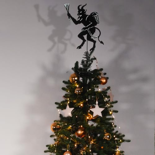 Krampus Christmas Tree Topper - Gothic Halloween Holiday Decor 7.9 x 6 Inches