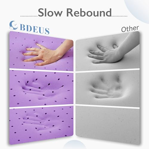 Cooling Gel Memory Foam Mattress Topper for Pressure Relief - Twin
