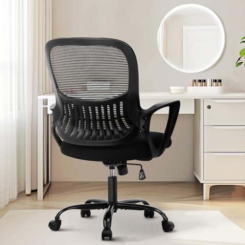 Sweetcrispy Ergonomic Office Chair Mesh Mid-Back Swivel Desk Chair