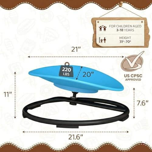 360° Sensory Spinning Chair for Kids, Heavy Duty Balance & Focus Toy