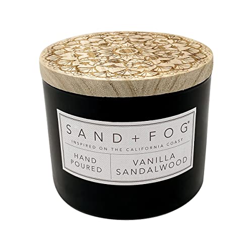Vanilla Sandalwood Scented Glass Jar Candle - 12 oz 2-Wick Home Decor Candle