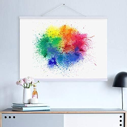 Benjia Magnetic Light Wood Poster Frame - 30x20, 30x30, 30x40 Sizes | Perfect for Photos & Artwork - White