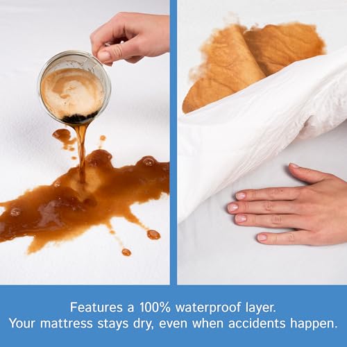 Twin XL Waterproof Mattress Encasement - Low Profile 5"-8" Zippered Cover