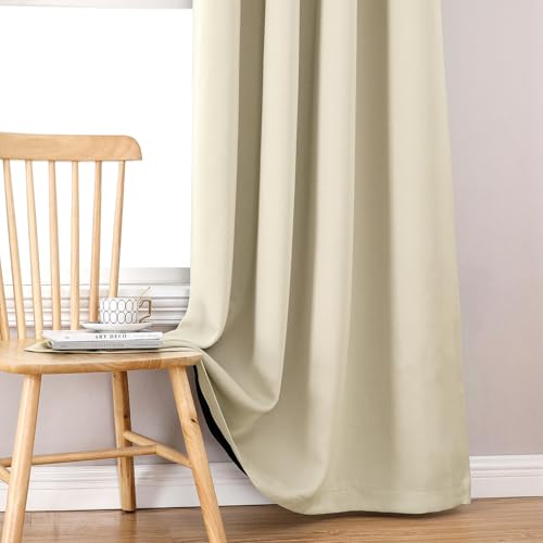 Blackout Curtains Set of 2 Panels - 100% Light Blocking, 42x72 Inches