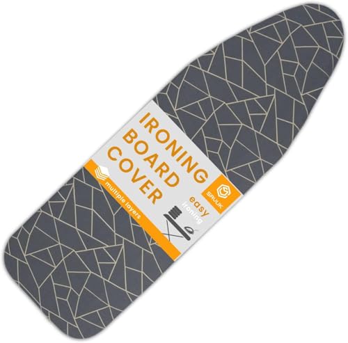 Heavy Duty Ironing Board Cover and Pad 15x54 Inch, Heat Reflective Cotton