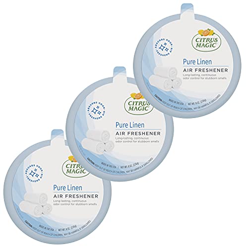 Solid Air Freshener & Odor Eliminator, Pure Linen Scent, 8 oz (3-Pack)