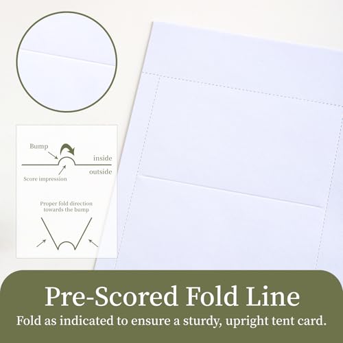 Printable Place Cards 2" x 3.5" - 160 Pack Blank White Tent Cards