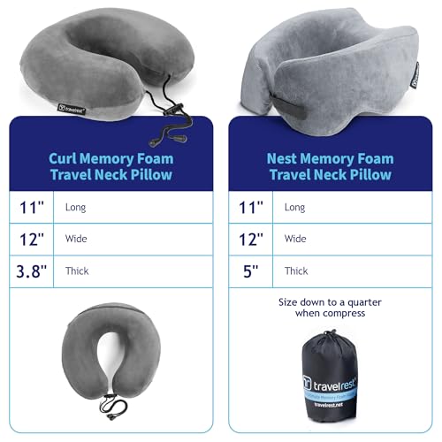 Memory Foam Travel Neck Pillow - Ergonomic Support for Long Flights