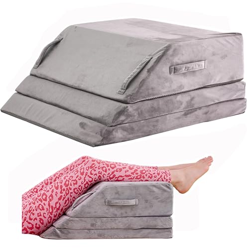 Adjustable Memory Foam Leg Elevation Pillow for Pain Relief