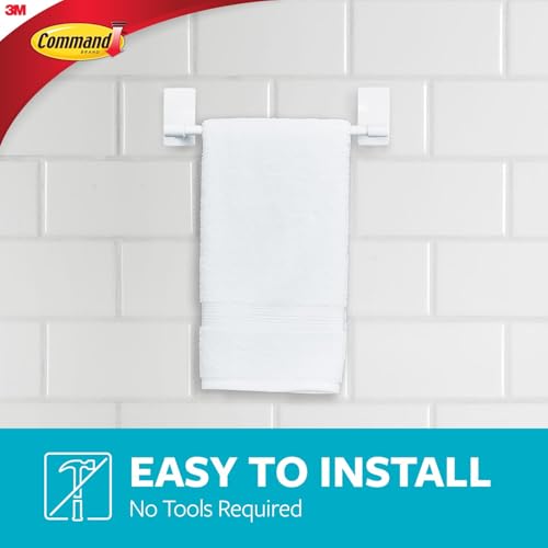 Matte Black Wall-Mount Hand Towel Bar, 9-Inch Damage-Free Bathroom Rack