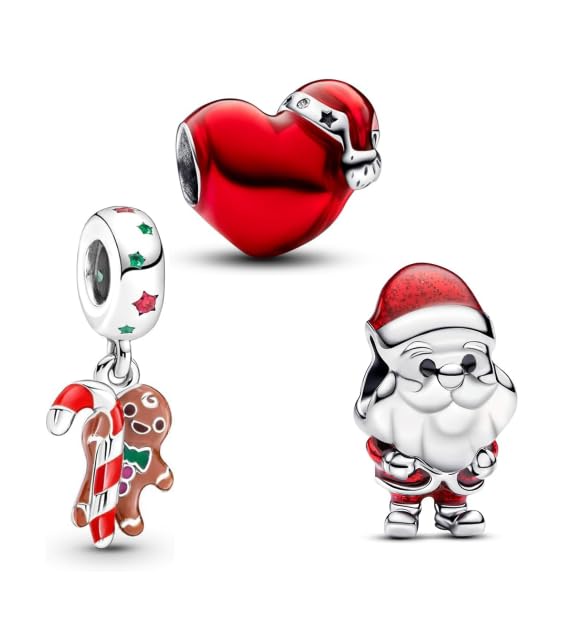 Sterling Silver Christmas Charm for Bracelets Family Jewelry Gift