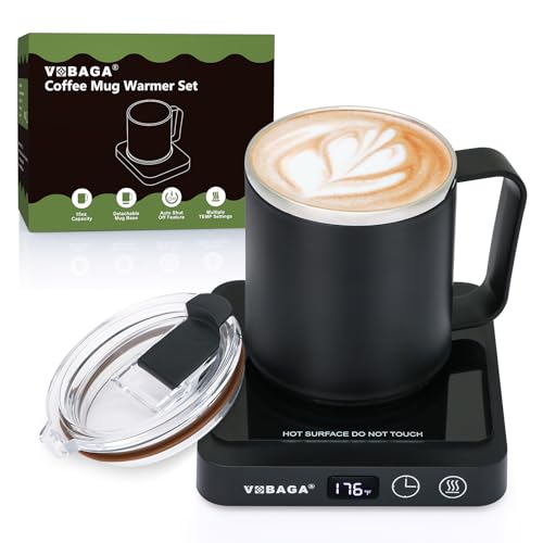 VOBAGA 15oz Coffee Mug Warmer & Set for Desk, Digital Temperature Control