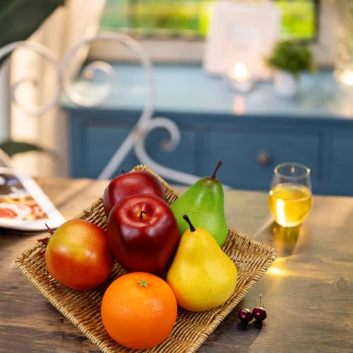 Artificial Fruit Set - 6 Piece Faux Fruits for Home Decor