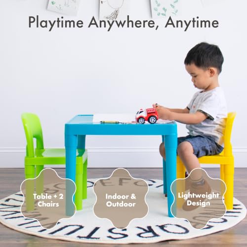 Toddler Table and 2-Chair Set for Kids, Lightweight Activity Desk