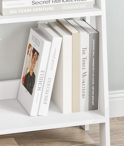 3-Tier Ladder Bookshelf, Small Freestanding Storage Shelf for Home Office