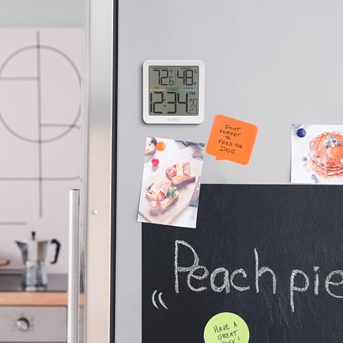 Indoor Comfort Meter with Time & Humidity Readings - Wall, Table & Magnetic Mount