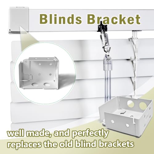 2-Inch High Profile Mini Blind Brackets, Steel Window Headrail Holders