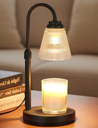 Adjustable Candle Warmer Lamp with Timer - Dimmable Wax Melter